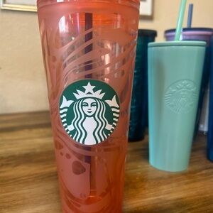 Starbucks Coral Tumbler